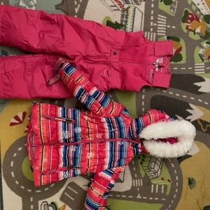 Girls 2 piece parka & snowsuit set